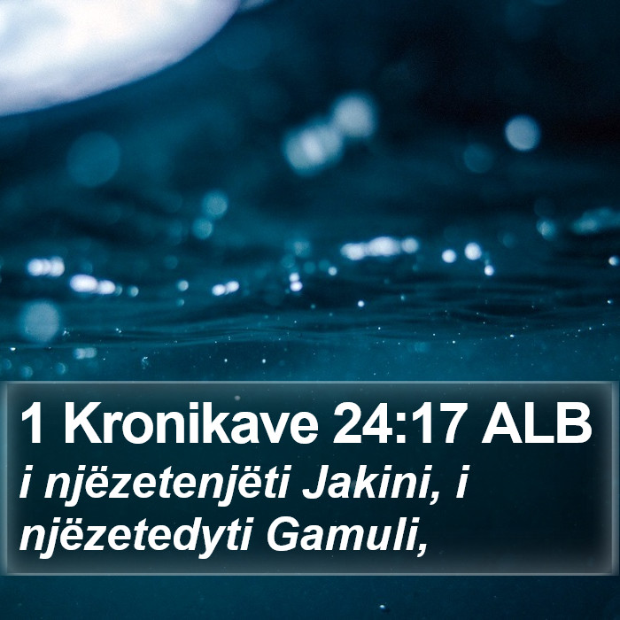 1 Kronikave 24:17 ALB Bible Study