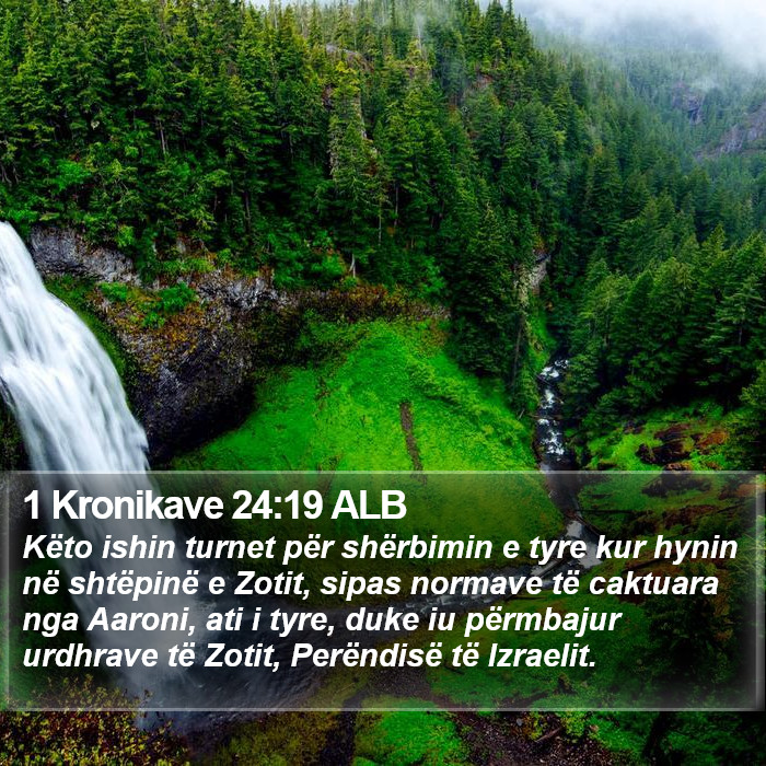 1 Kronikave 24:19 ALB Bible Study