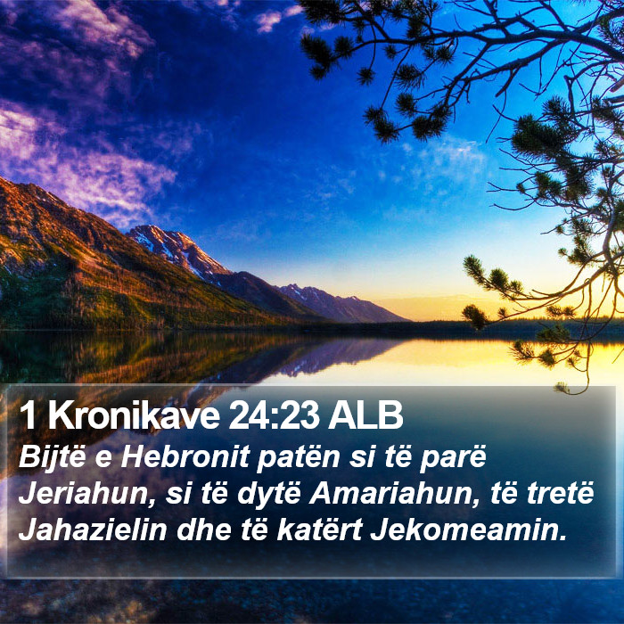 1 Kronikave 24:23 ALB Bible Study