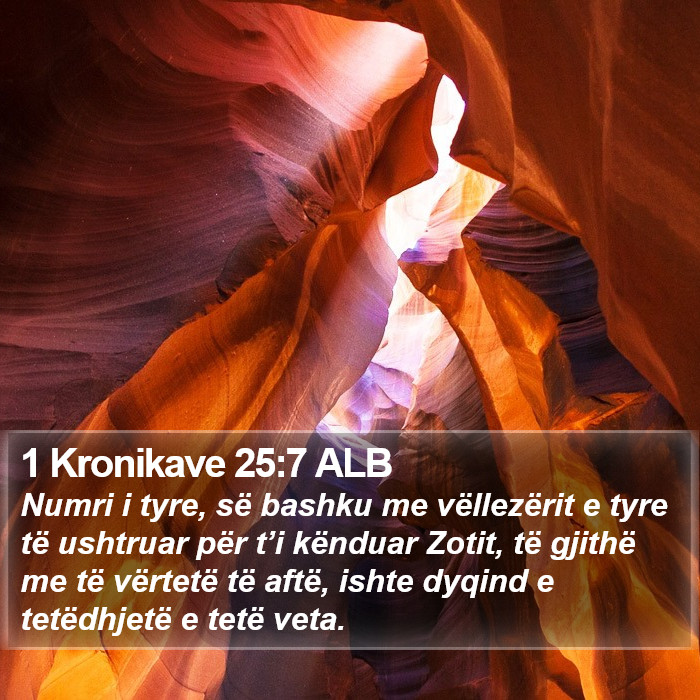 1 Kronikave 25:7 ALB Bible Study