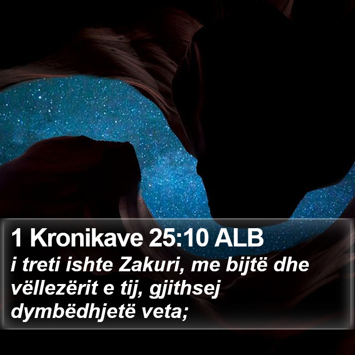 1 Kronikave 25:10 ALB Bible Study