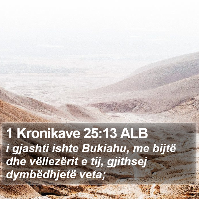 1 Kronikave 25:13 ALB Bible Study