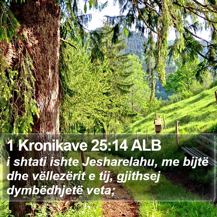 1 Kronikave 25:14 ALB Bible Study