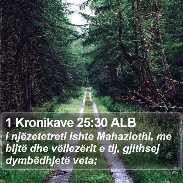 1 Kronikave 25:30 ALB Bible Study