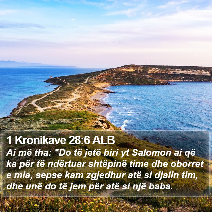 1 Kronikave 28:6 ALB Bible Study