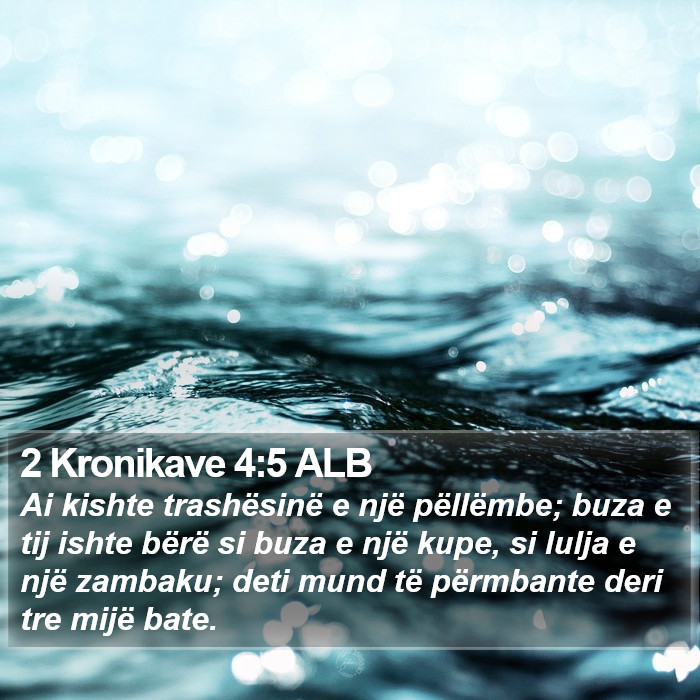 2 Kronikave 4:5 ALB Bible Study