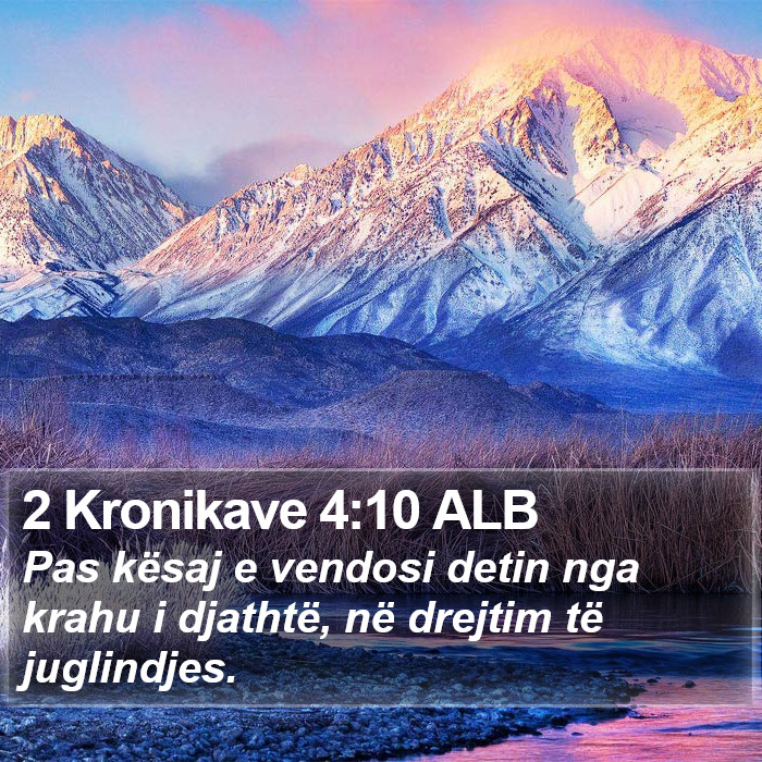 2 Kronikave 4:10 ALB Bible Study