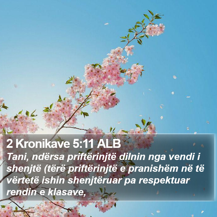 2 Kronikave 5:11 ALB Bible Study