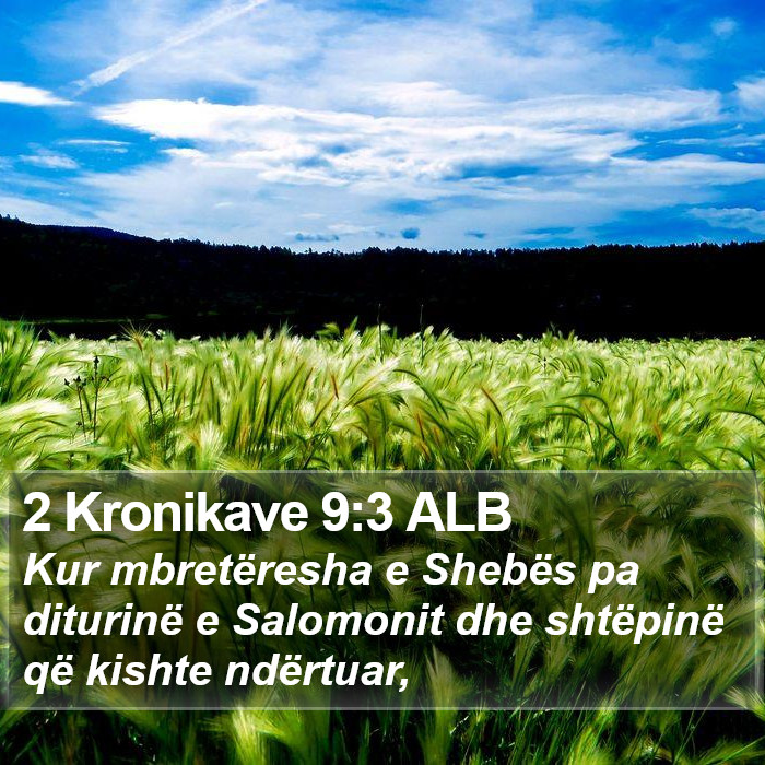 2 Kronikave 9:3 ALB Bible Study