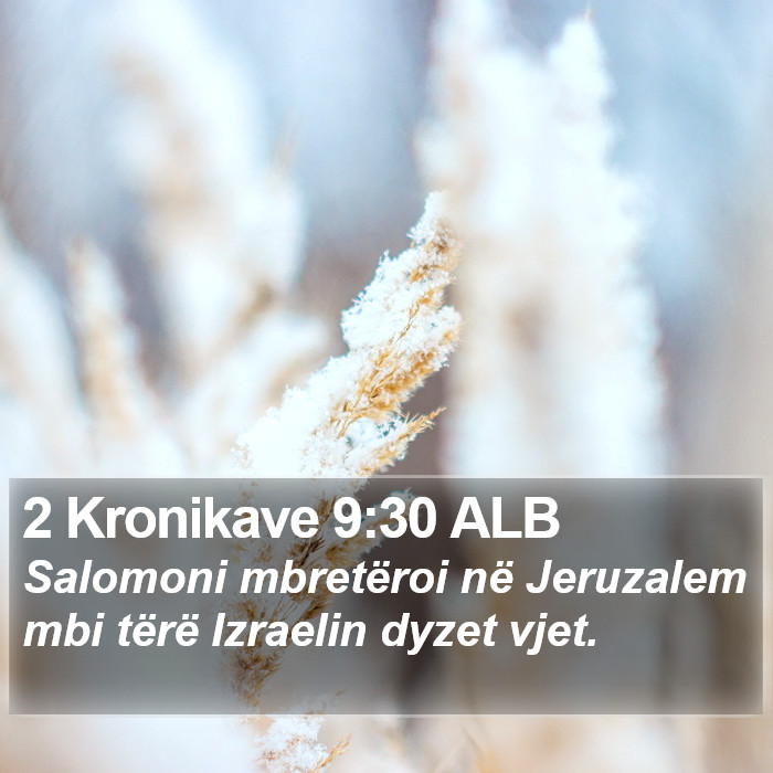 2 Kronikave 9:30 ALB Bible Study