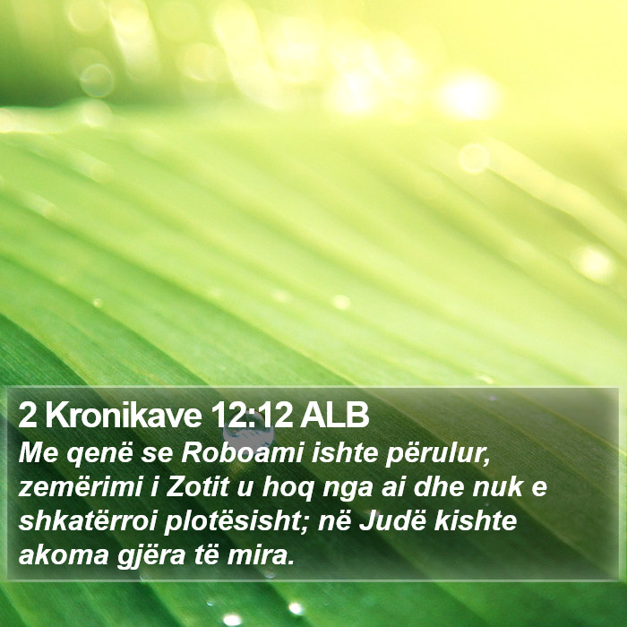 2 Kronikave 12:12 ALB Bible Study