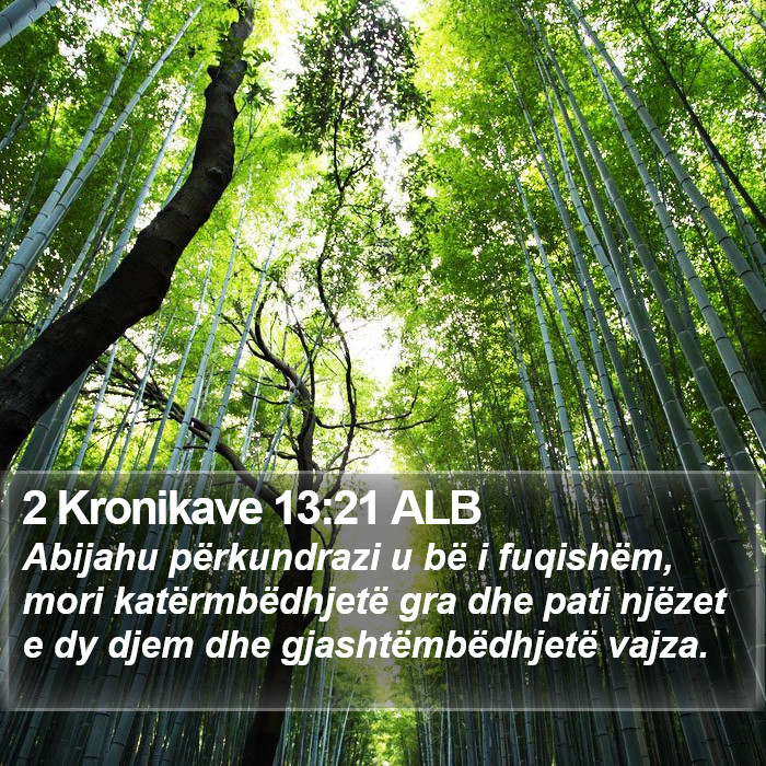 2 Kronikave 13:21 ALB Bible Study