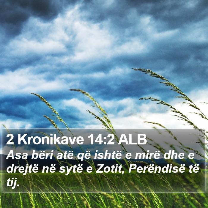 2 Kronikave 14:2 ALB Bible Study