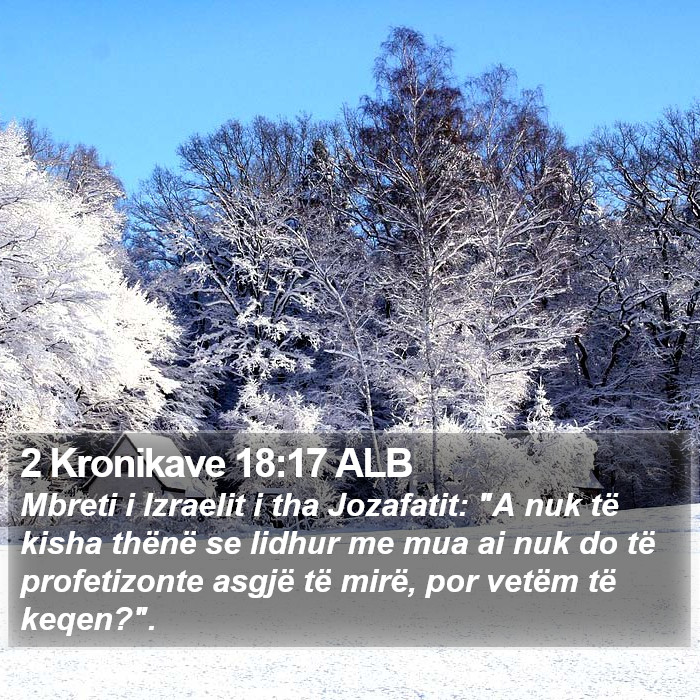 2 Kronikave 18:17 ALB Bible Study