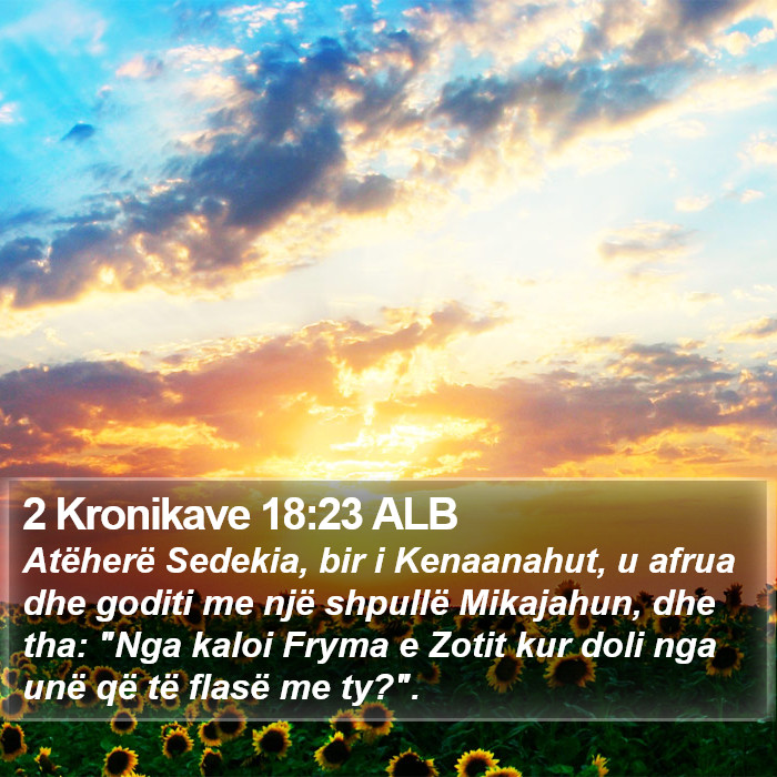 2 Kronikave 18:23 ALB Bible Study