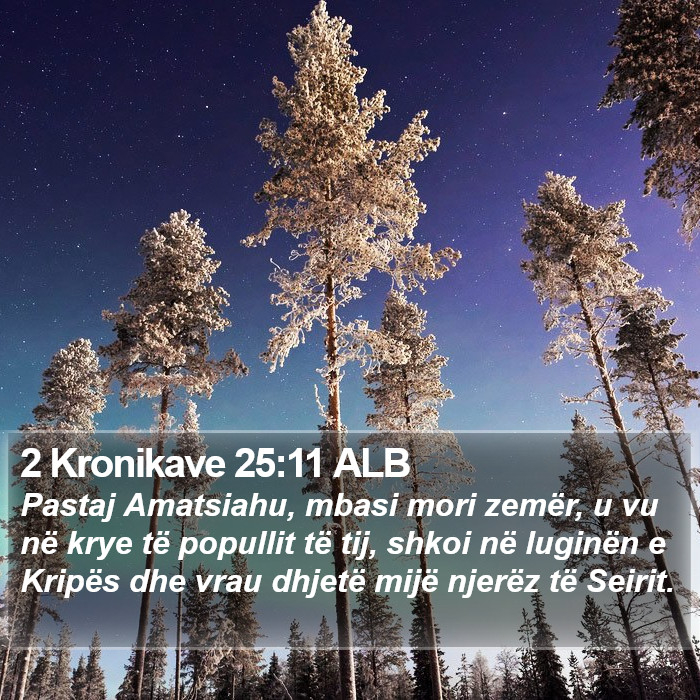 2 Kronikave 25:11 ALB Bible Study