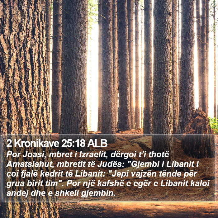 2 Kronikave 25:18 ALB Bible Study