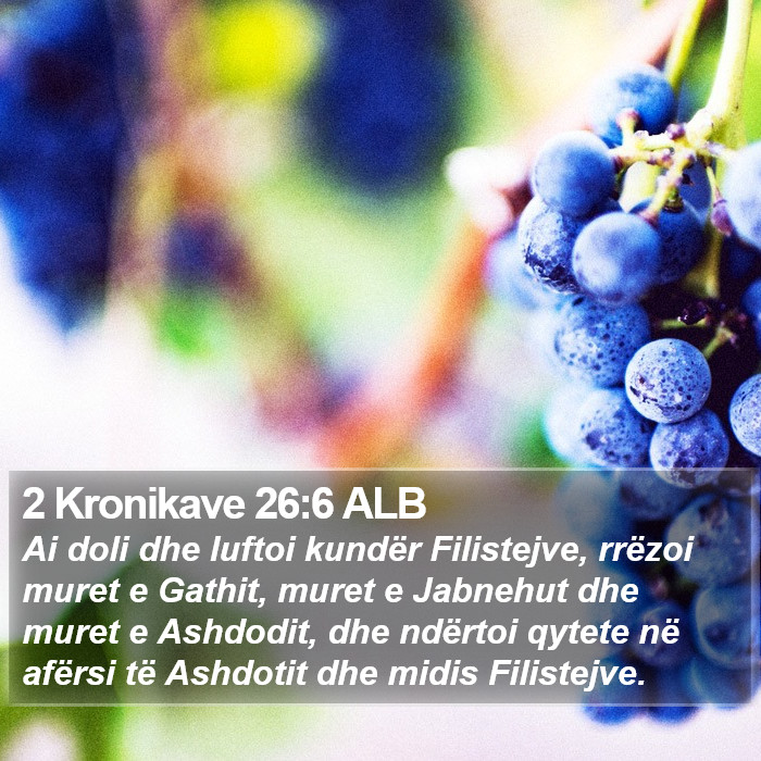 2 Kronikave 26:6 ALB Bible Study