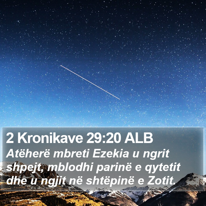 2 Kronikave 29:20 ALB Bible Study