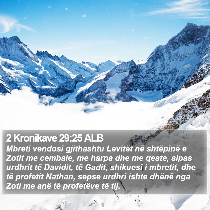 2 Kronikave 29:25 ALB Bible Study