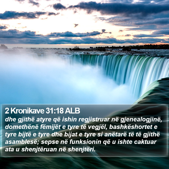 2 Kronikave 31:18 ALB Bible Study