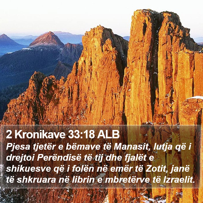 2 Kronikave 33:18 ALB Bible Study