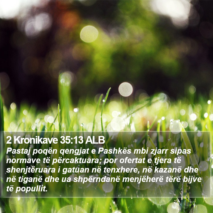 2 Kronikave 35:13 ALB Bible Study