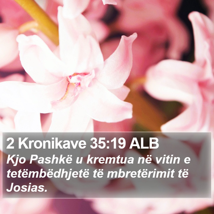 2 Kronikave 35:19 ALB Bible Study