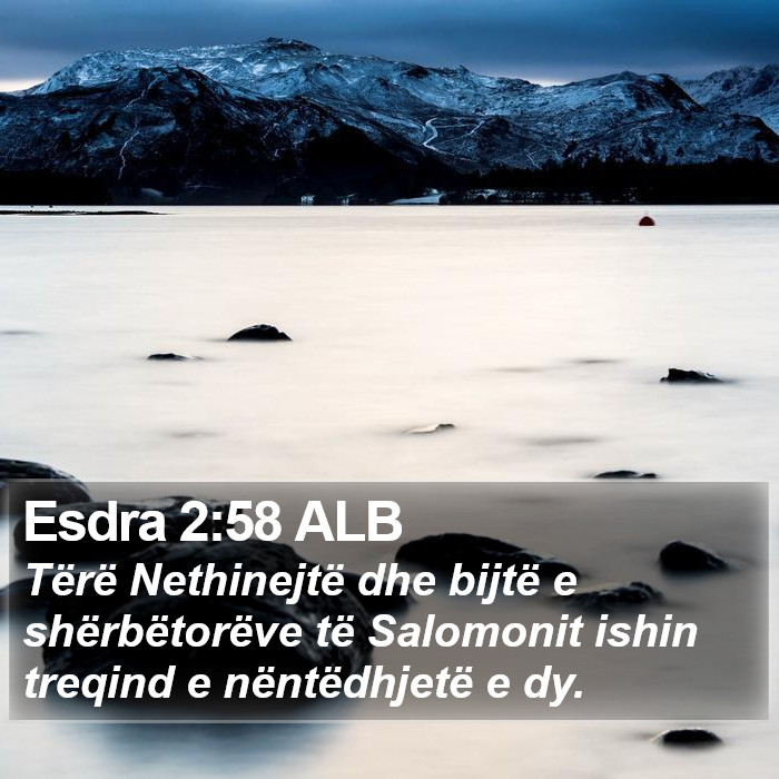 Esdra 2:58 ALB Bible Study