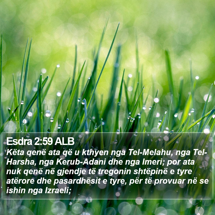 Esdra 2:59 ALB Bible Study