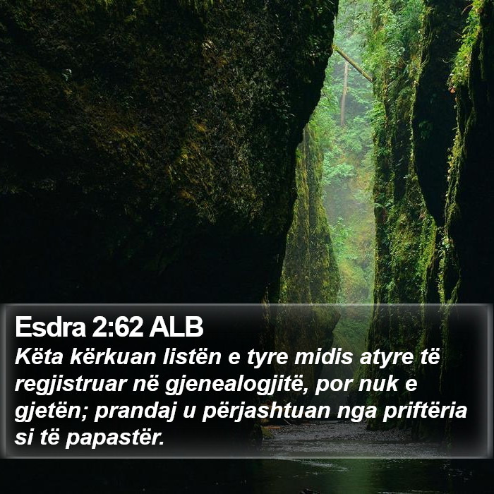 Esdra 2:62 ALB Bible Study