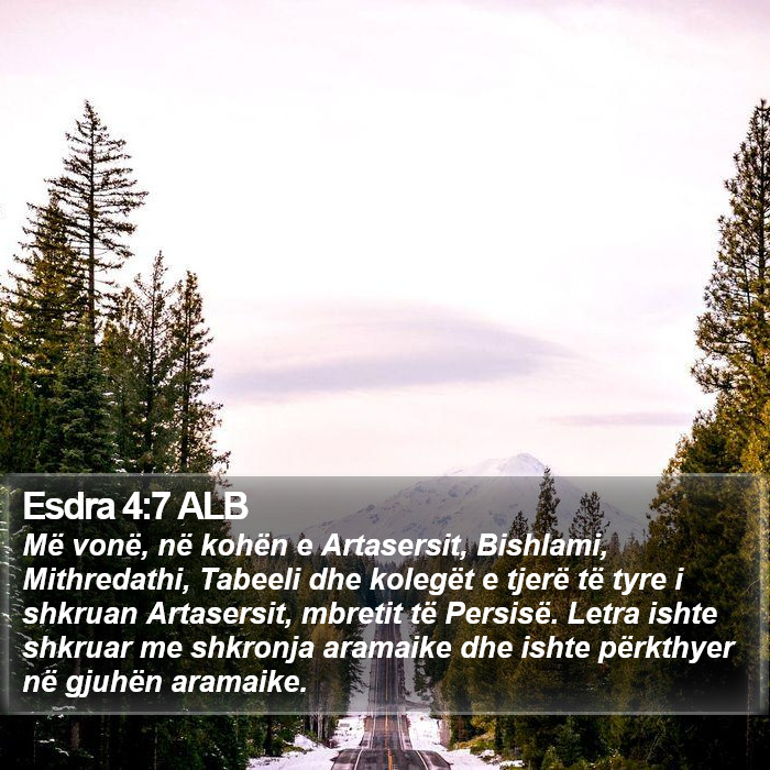 Esdra 4:7 ALB Bible Study