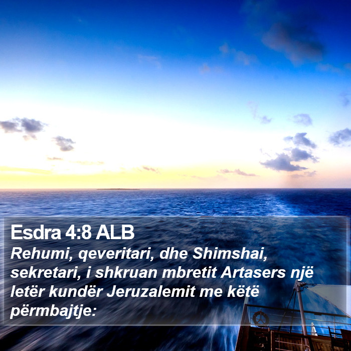 Esdra 4:8 ALB Bible Study