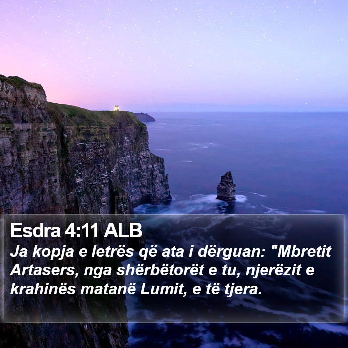 Esdra 4:11 ALB Bible Study