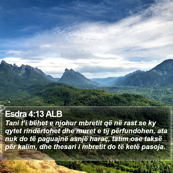 Esdra 4:13 ALB Bible Study