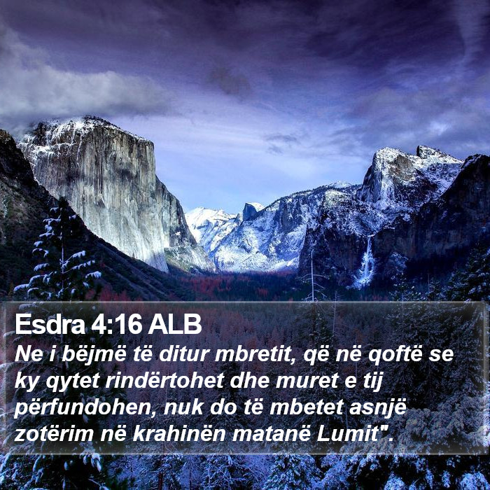 Esdra 4:16 ALB Bible Study