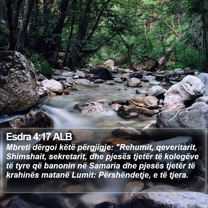 Esdra 4:17 ALB Bible Study