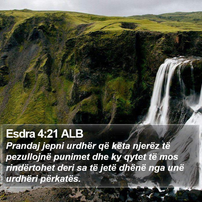 Esdra 4:21 ALB Bible Study