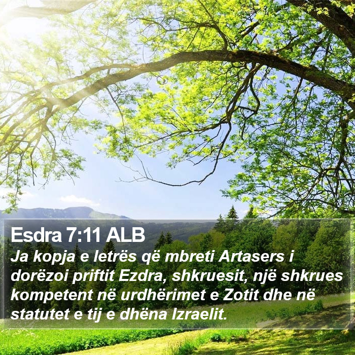 Esdra 7:11 ALB Bible Study