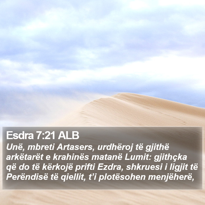 Esdra 7:21 ALB Bible Study