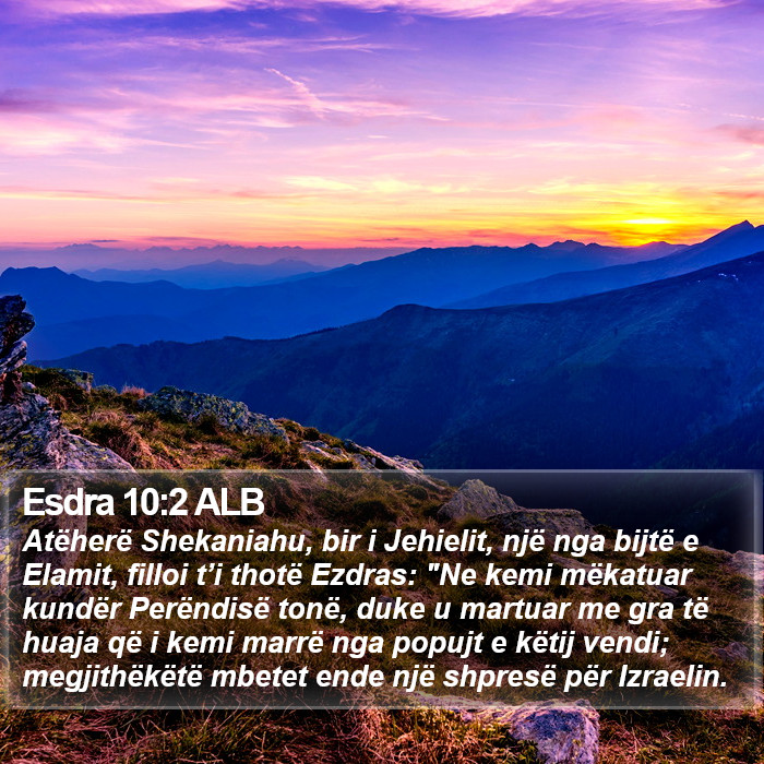 Esdra 10:2 ALB Bible Study