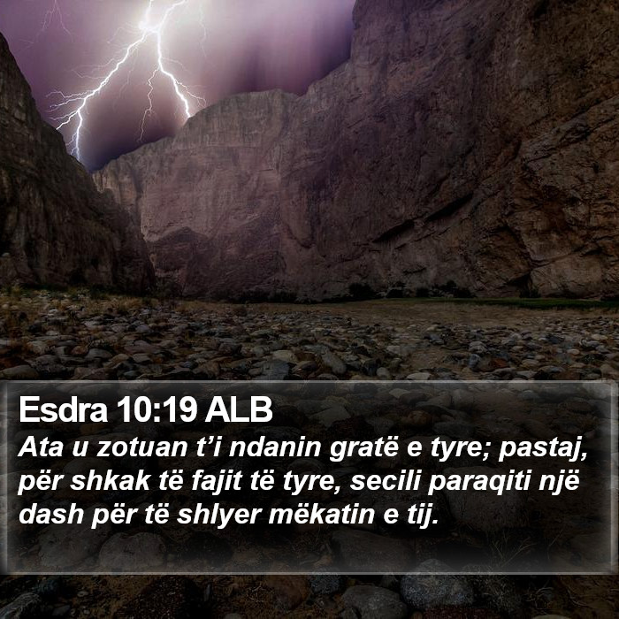 Esdra 10:19 ALB Bible Study