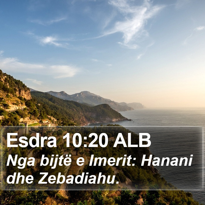 Esdra 10:20 ALB Bible Study