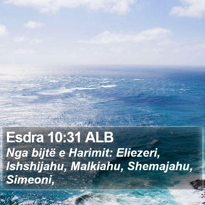 Esdra 10:31 ALB Bible Study