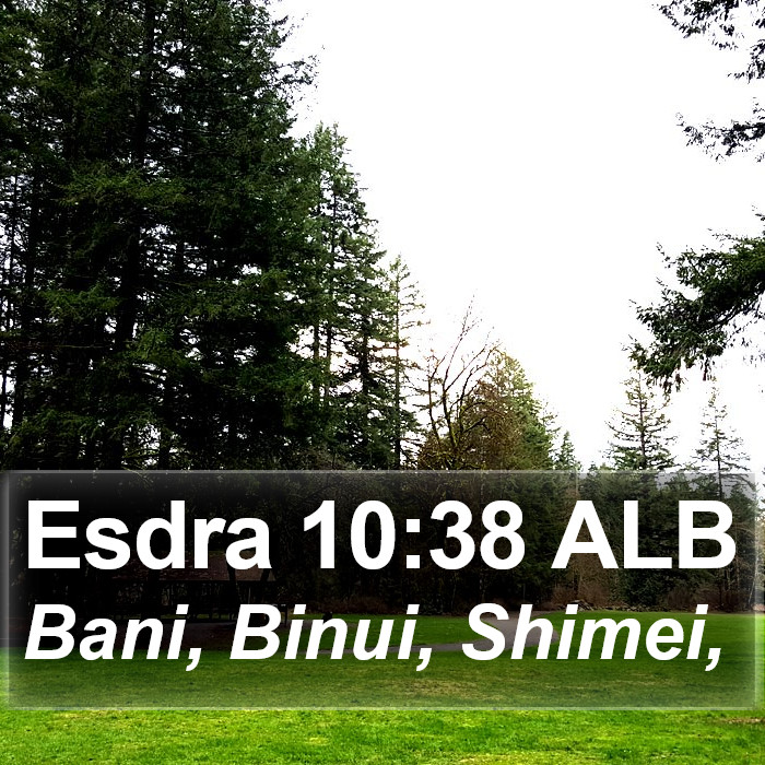 Esdra 10:38 ALB Bible Study