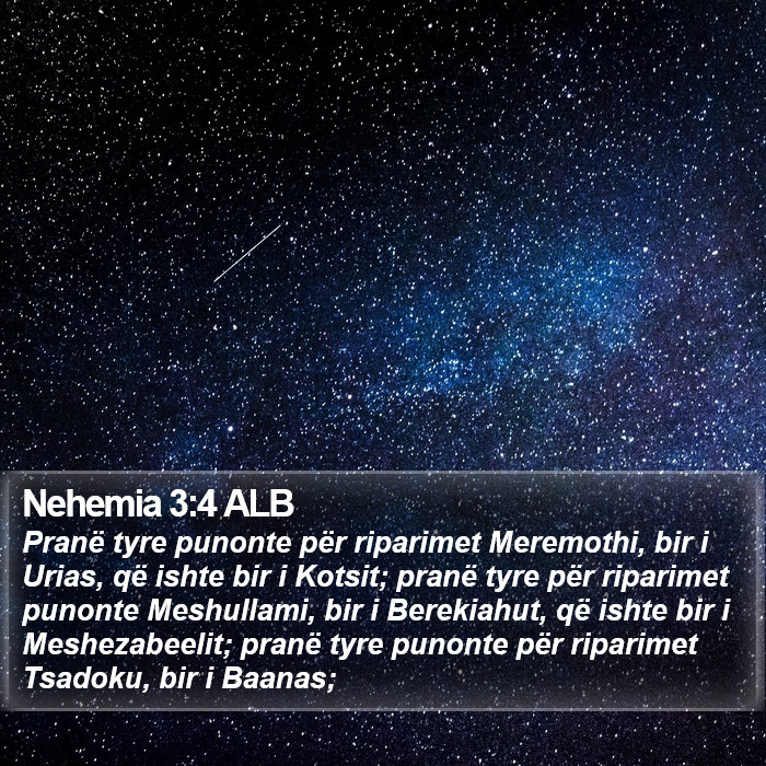 Nehemia 3:4 ALB Bible Study