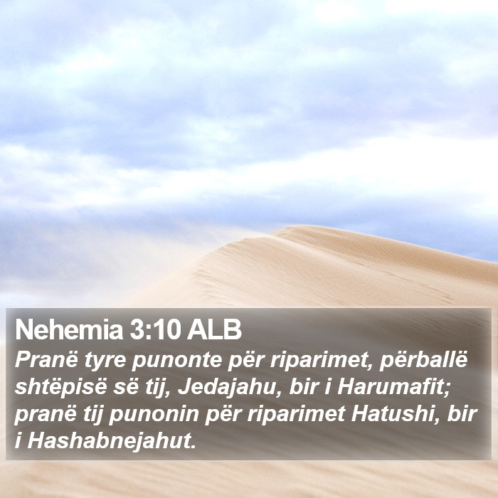 Nehemia 3:10 ALB Bible Study