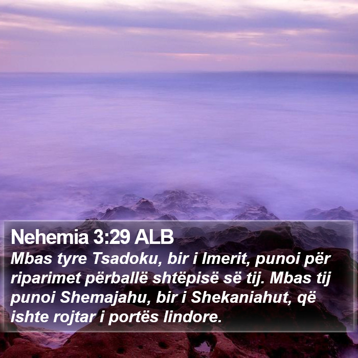 Nehemia 3:29 ALB Bible Study