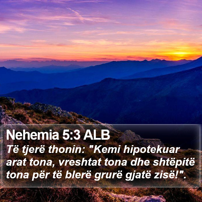 Nehemia 5:3 ALB Bible Study