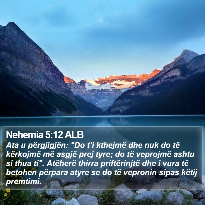 Nehemia 5:12 ALB Bible Study